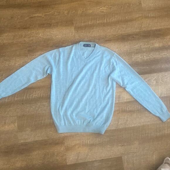 Hart Schaffner Marx 100% Merino Wool Light Blue Sweater Size M - Picture 1 of 6